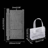 Embroidery Canvas Mesh Plastic Sheets 10x16 Inch (1 Piece) Hole 4x4mm For Accessories Bag Purse Rectangle White For Cross Stitching DIY Crochet Crafts